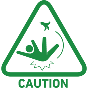 Caution!! 滑る人
